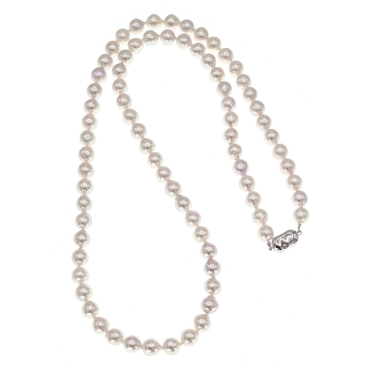 【全品ギフト包装】≪ 約80cm ≫ カジュアル向き！アコヤ真珠セミロングネックレス 約9.0-9.5mm SV y-n-643 三重県真珠加工販売協同組合｜三重県真珠加工販売協同組合