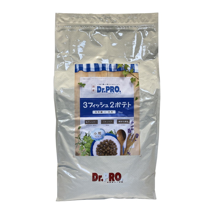 【ニチドウ】Dr.PRO. 3フィッシュ2ポテト 5kg ☆ペット用品 【賞味期限:3ヵ月以上】 ※お取り寄せ商品