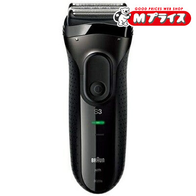 【P＆G】ブラウン メンズ電気シェーバー シリーズ３ ３枚刃 ３０２０Ｓ&minus;Ｂ&minus;Ｐ１ ブラック ☆家電品 ※お取り寄せ商品｜Ｍプライス