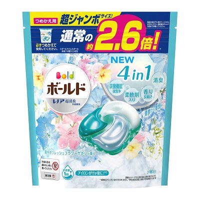 受注生産品 ｐ ｇ ボールドジェルボール４ｄ 爽やかフレッシュフラワーサボンの香り つめかえ用 超ジャンボサイズ ３１個入 お取り寄せ商品 Rcp Whitesforracialequity Org