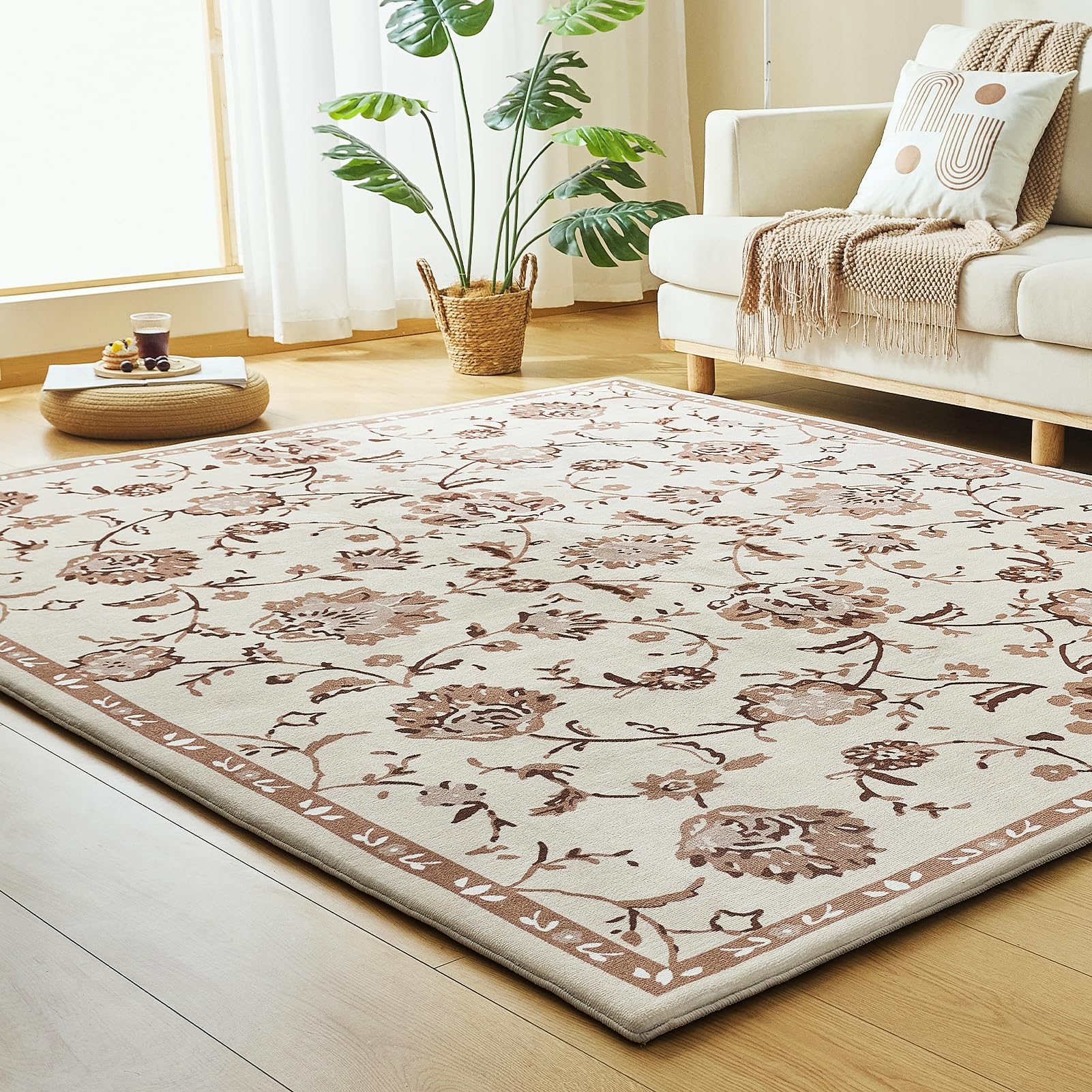 VK Living カーペット ラグ 極厚25mm ラグマット【新開発ミルクラフィネ生地】190×240cm ペルシャ風 ふわふわ肌ざわり 約3畳 抗菌防臭 北欧 厚手 防音 滑り止め 低ホルム 床暖房ホットカーペット対応 こたつ敷きマット 絨毯 レトロフ