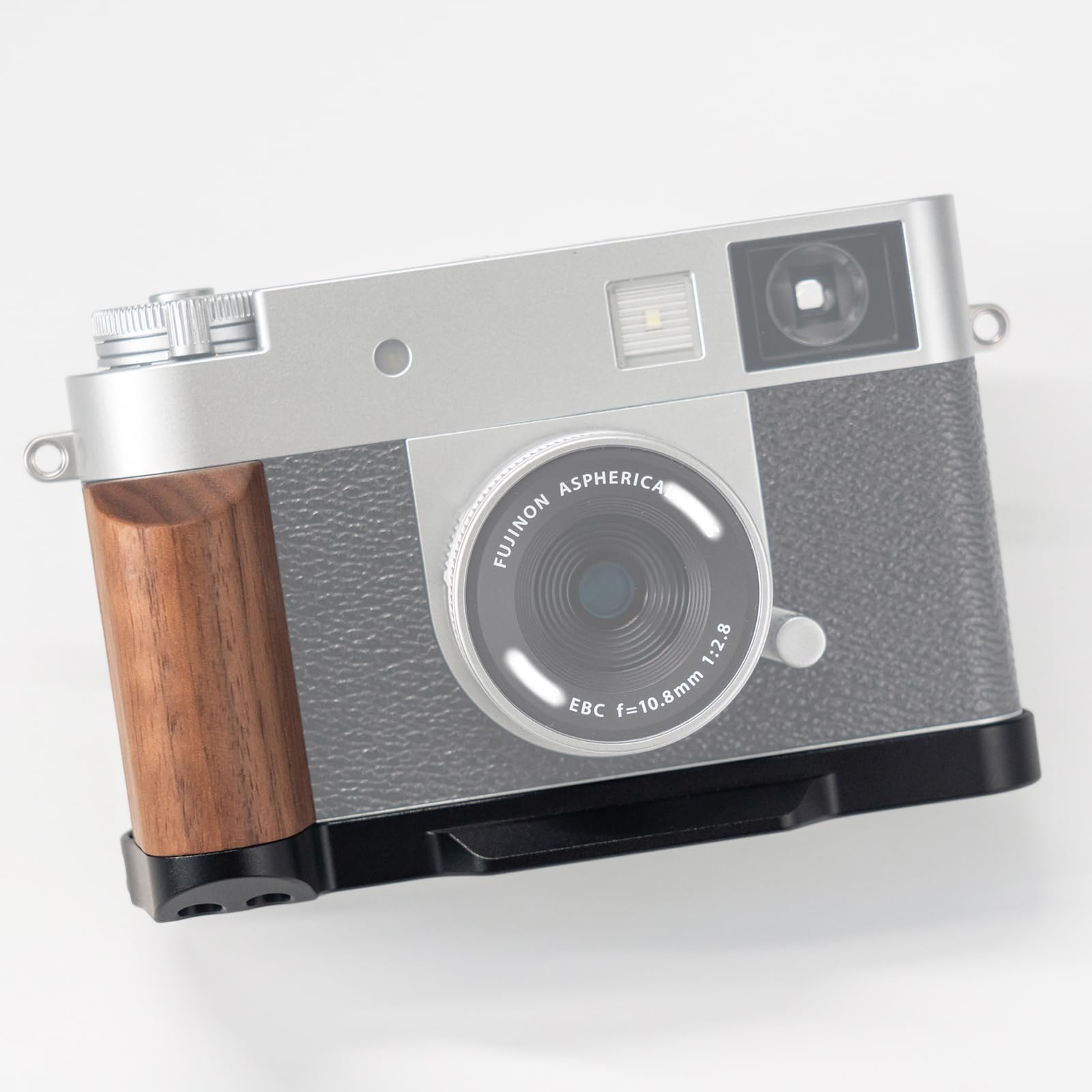 Iborrys 高級実木 カメラグリップ 、対応 FUJIFILM FUJI 富士 X half X-HF1 カメラ 、 専用 L型クイックリリース プレート 職人手作り プレミアムレトロ天然 木製ハンドル (クルミ黒板)