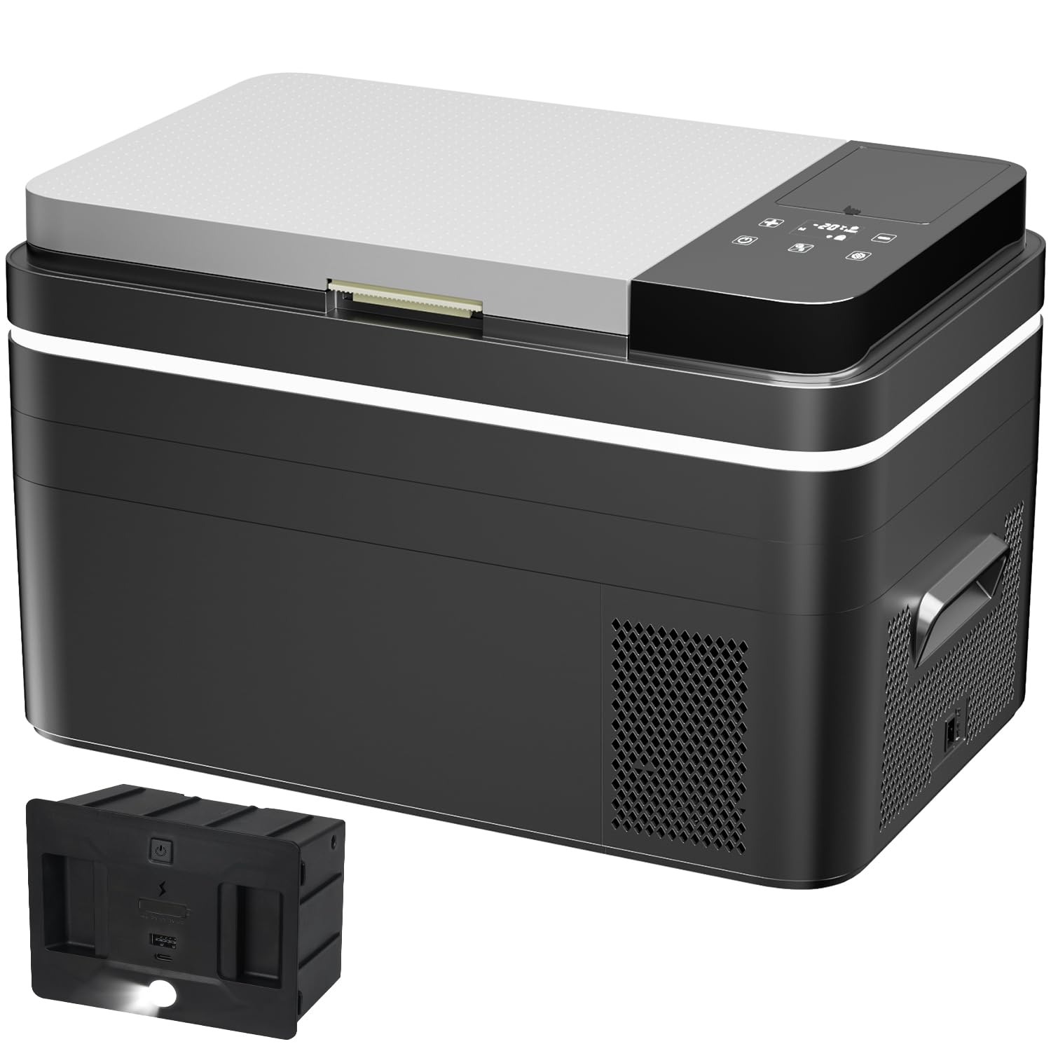 F40C4TMP 8L 車載冷蔵庫 ポータブル冷蔵庫 バッテリー付き Amazon.co.jp: F40C4TMP ポータブル冷蔵庫 車載冷蔵庫 8L