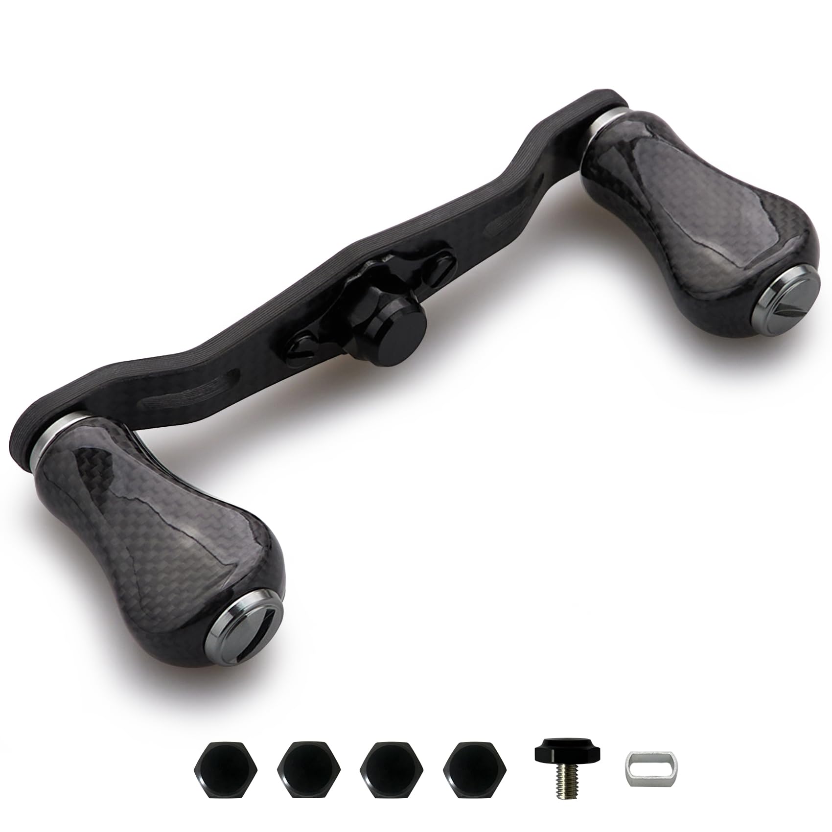 楽天市場】HEIGHTEN 85/95mm リール ハンドル 1.5K炭素布 カーボン