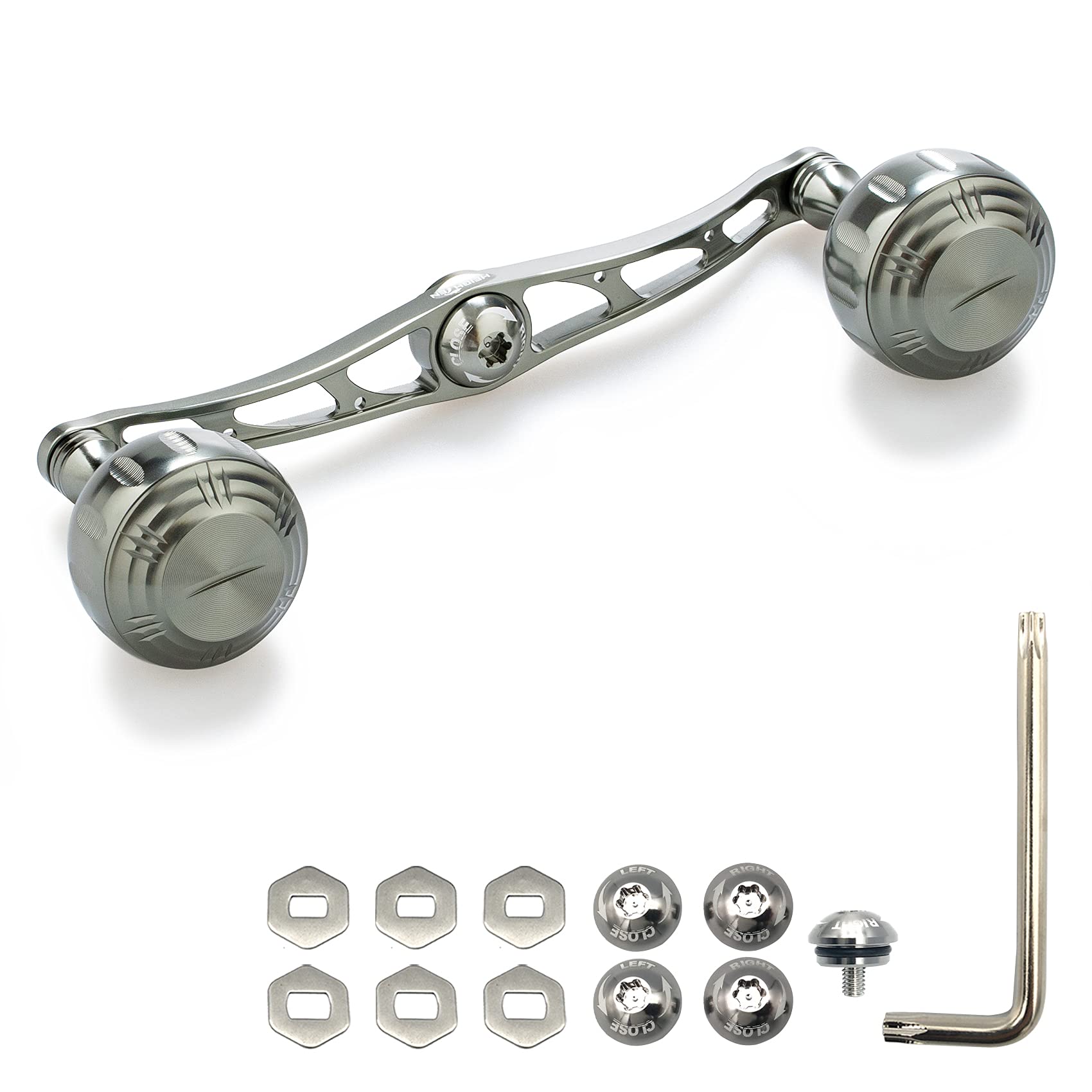 楽天市場】【送料無料】HEIGHTEN 130mm ベイト リール ハンドル 7色 70