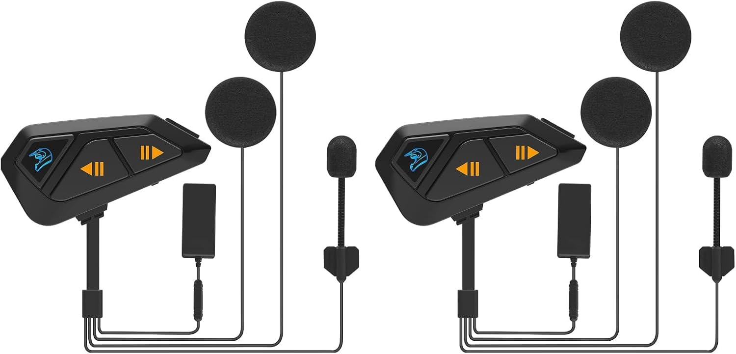 FreedCon FG バイク用インカム 6人同時通話 デュアルチップ Qualcomm 8mm快適スピーカー 自動通信回復 通信距離1200m 音楽共有 ENC&DSP&CVCノイズキャンセル HIFI音質 Siri対応 ユニバーサルインターコム接続 I