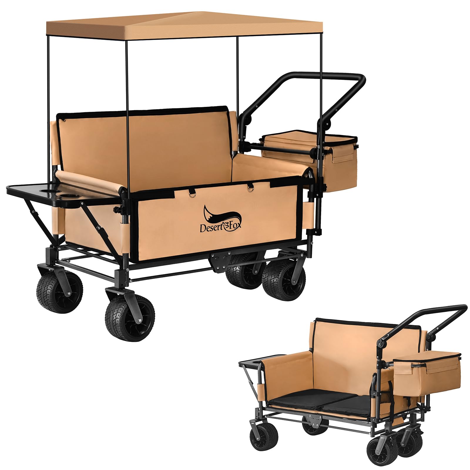 楽天市場】DesertFox キャリーワゴン キャリーカート 【10CM極太タイヤ