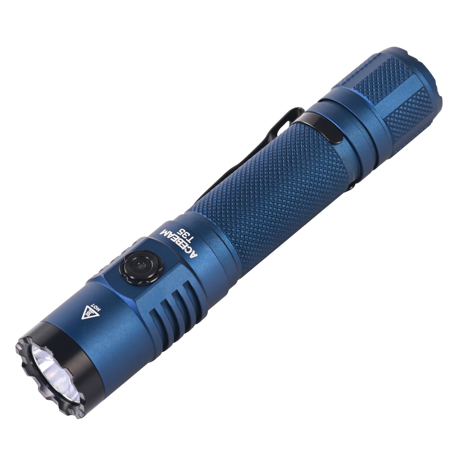 ACEBEAM T35 戦術 懐中電灯 小型 USB-C充電式 強力 EDC 防災 護身用ライト タクティカルライト LEDフラッシュライト かいちゅうでんとう ハンディライト 地震 停電対策 登山 キャンプ (ブルー - 5000K - 1600ルーメン