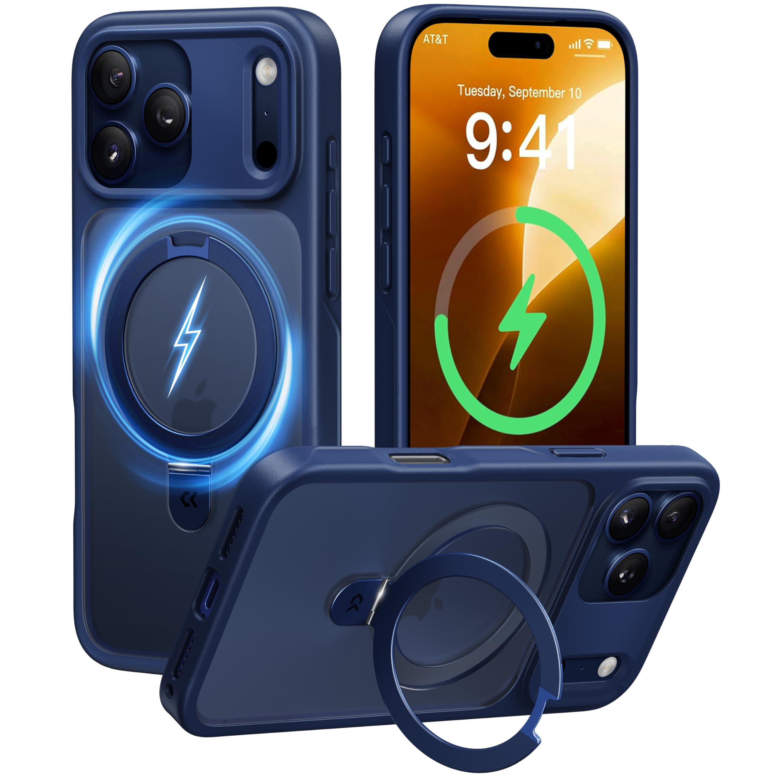 【9年の匠心開発！4つの機能を一度に実現】CASEKOO for iPhone 17 Pro ケース 米軍MIL規格 横縦両立 カメラモジュール強化保護 指紋防止 マット仕上げ 最大25W急速充電対応 MagSafe対応 黄変防止 半透明 ストラップホール