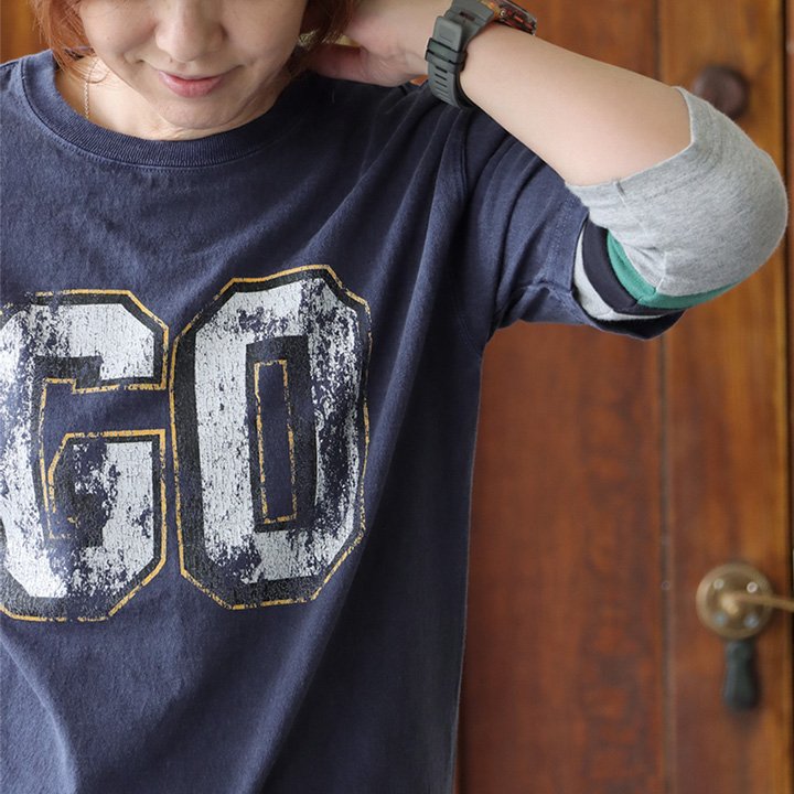Good On グッドオン Ｔシャツ メンズ レディース クルーネック プリント 綿100％ コットン 米綿 日本製 しっかり生地 丈夫 伸縮性 褪せ色 ピグメント カジュアル 夏 パティ 【メール便50】