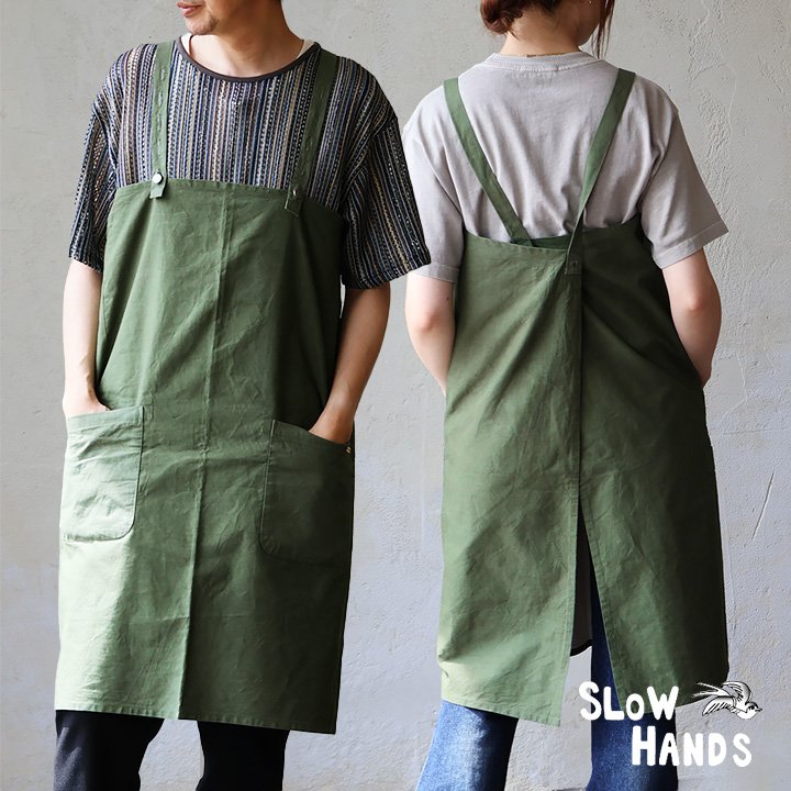 楽天市場】SLOW HANDS スローハンズ エプロン 前掛け メンズ