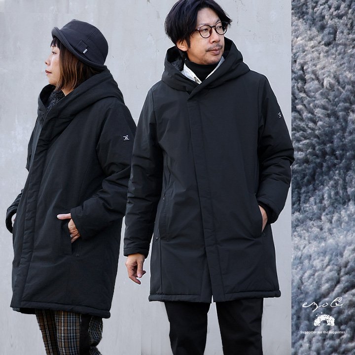 生あたたかい 裏ボア 厚地の外套 メンズ レディース カシュクールネック 広広とした A生産ライン 着痩せ 曲がったジップ ダブルジップ ボンネット 真っただ中丈 撥水 防風 たわい無い 60/40差し交わす テフロン産業 内衣嚢 袖肋材 袖裏ボア アウター 成年者 御役目 通い 冬 パティー ezo\u0026 エゾト
