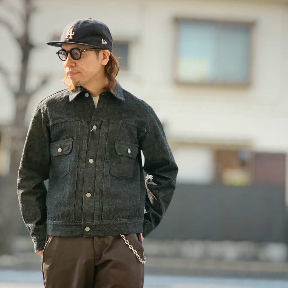 シュガーケーン SUGAR CANE デニムジャケット Gジャン 14.25oz. BLACK DENIM JACKET 1953 MODEL 定番モデル Lot No. SC15650 2nd セカンド ブラック 黒 ワンウォッシュ