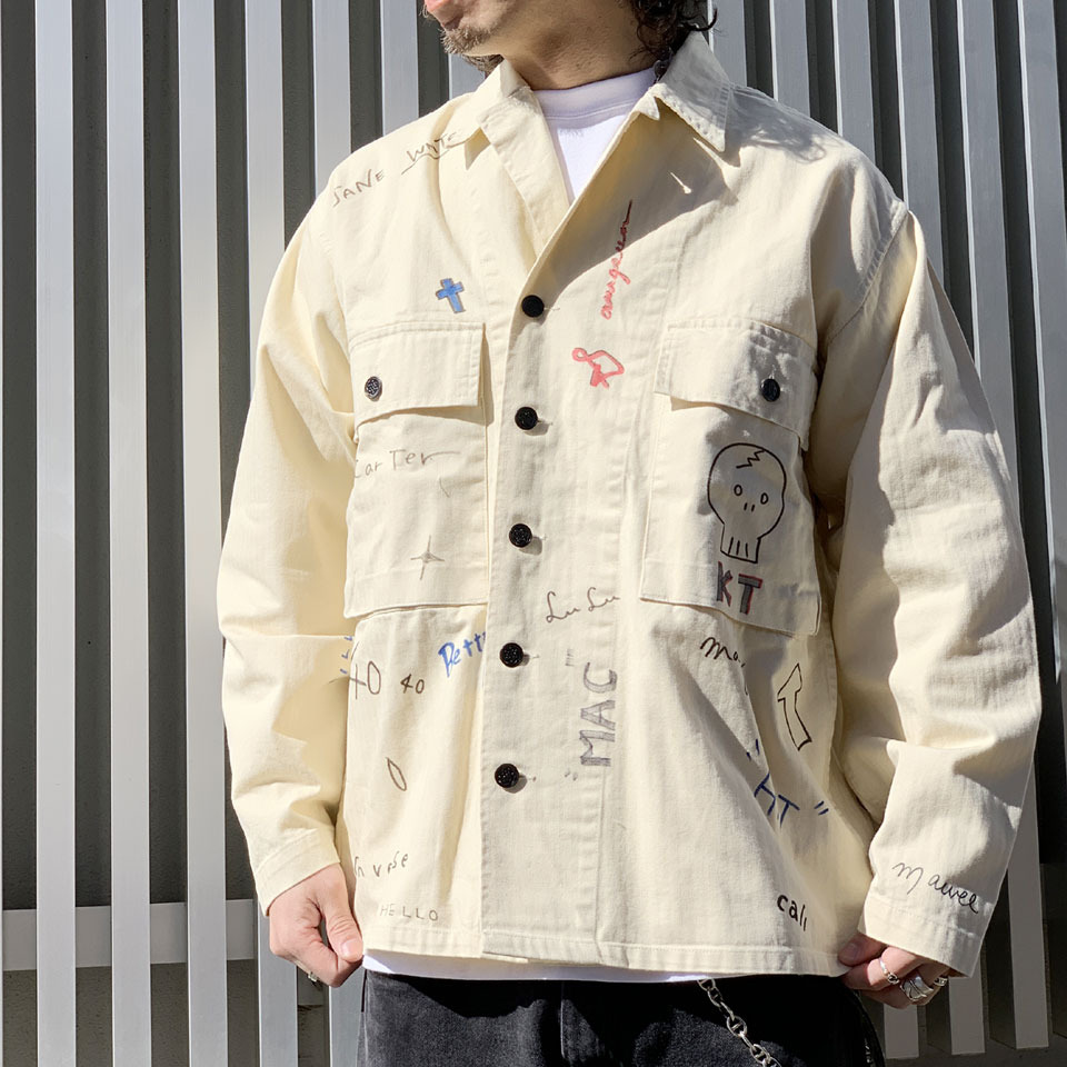 スリフティルック THRIFTY LOOK メモリアル上衣 MEMORIAL M-43 JACKET 生み出すことり 象牙色