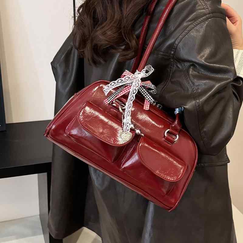 肩かけ ハンドバック 肩先 手提げ 鞄 レディース 御徒面子