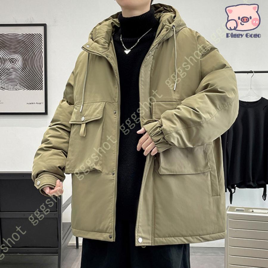 メンズ 冬服 ジャケット メンズ コート 綿の服 暖かい 厚手 防寒 防風 軽量 コート おしゃれ カジュアル フード付きメンズ 大きいサイズ 秋冬服 かっこいい｜SHOT LIFE 7,917円