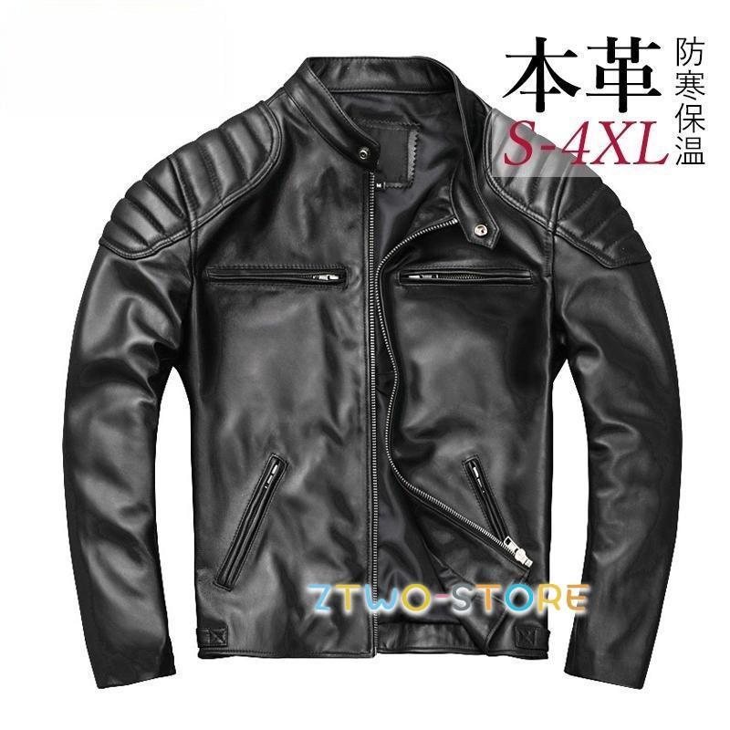 レザージャケット メンズ 本革 バイク ライダース ジャケット 30代 40代 50代 大きい 革ジャケット アウター 秋 冬 革ジャン コート MA-1 ミリタリージャケット｜SHOT LIFE