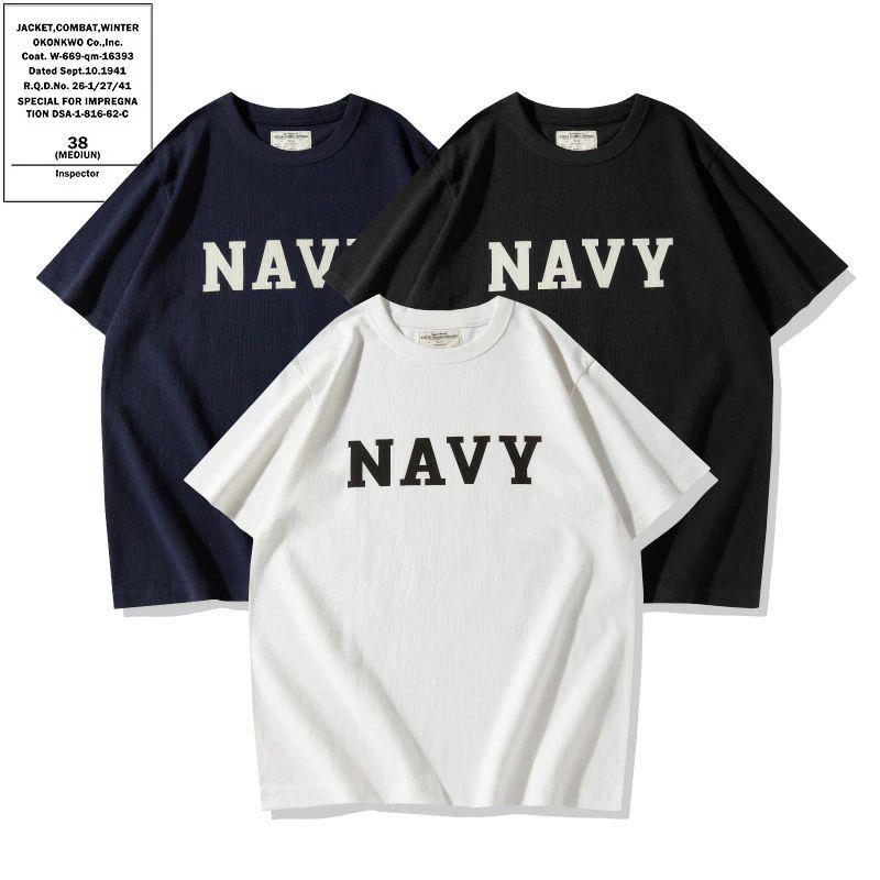 NAVY 丸 春夏 OKONKWO新作 綿織物メンズプルオーバー アメカジ