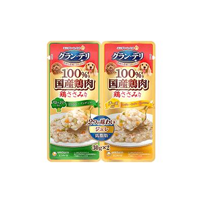 【ペット】 ユニチャーム グラン・デリ パウチ 2つの味わい 成犬用 ジュレ ブロッコリー＆チーズ 30g×2パック×60個入 【北海道・沖縄・離島配送不可】［HK］