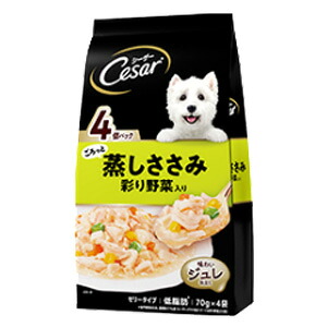 【ペット】 マースジャパンリミテッド シーザー ごろっと蒸しささみ 彩り野菜入り 70g×4袋入×36個 【北海道・沖縄・離島配送不可】［HK］ 10,732円