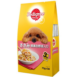 【ペット】 マースジャパンリミテッド ペディグリー 成犬用 ささみ緑黄色野菜入り 70g×3袋入×48個 【北海道・沖縄・離島配送不可】［HK］