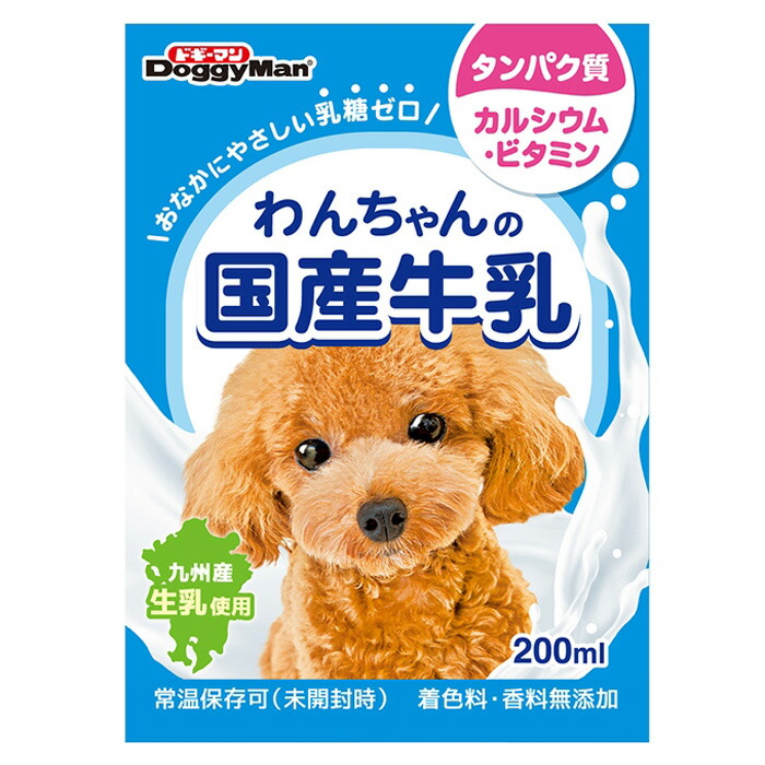 【ペット】【1ケース】 ドギーマンハヤシ わんちゃんの国産牛乳 200ml×24個入 【北海道・沖縄・離島配送不可】 ［HK］