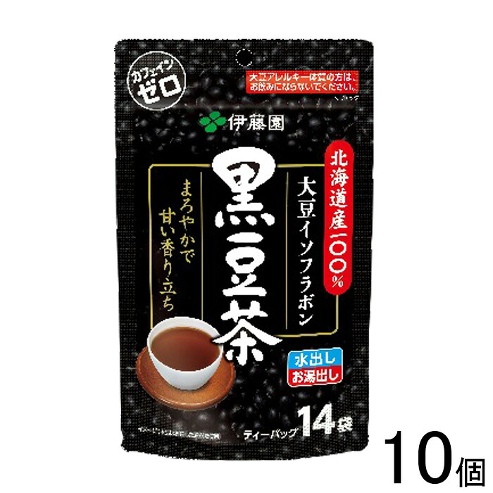 【10個】 伊藤園 北海道産100％黒豆茶 ティーバッグ 14袋入×10個入 【北海道・沖縄・離島配送不可】