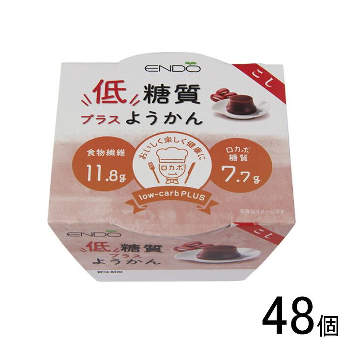 【48個】遠藤製餡 W低糖質プラスようかん こし 90g×24個入×2ケース：合計48個 【北海道・沖縄・離島配送不可】