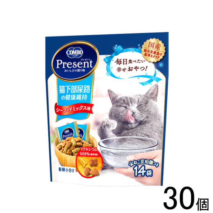 【ペット】【30個】 日本ペットフード コンボ プレゼント キャット おやつ 下部尿路の健康維持 14袋入×30個 【北海道・沖縄・離島配送不可】 ［HK］