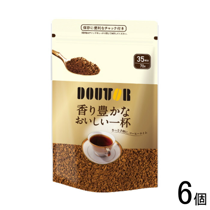 ６本　DOUTOR インスタントコーヒー 香り芳ばしおいしい一杯 180g 6本 DOUTOR インスタントコーヒー 香り芳ばしおいしい一杯 180g
