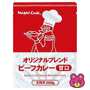 宮島醤油 MIAMI COOK マイアミコックオリジナルブレンドビーフカレー甘口200g×40袋/箱〔ケース〕 【北海道・沖縄・離島配送不可】