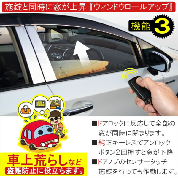 プリウス30系前期OBD2OBDオートセーフティーキットドアミラー自動格納オートドアロック車速連動ウィンドウロールアップOBD2便利グッズ