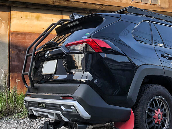 プレゼント付】RAV4 50系 リアラダー 丸パイプ パーツ ラダー 梯子 