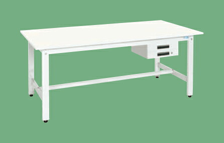 サカエ 軽量作業台ＫＫタイプ（抗ウイルス天板・キャビネット２段付） KK-70BVPW 042826 ※法人向け 個人宅配送不可