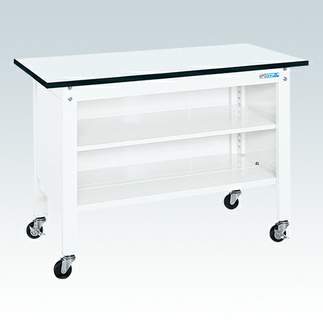 一人用御役目台ＣＰＢ印字機（軽さ民族大移動式・中棚付） CPB-096TW 033376 ※法人向け 人間宅送りとどける不可