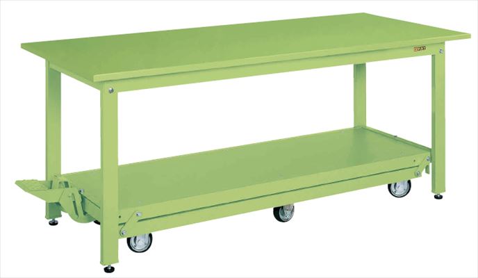 サカエ 中量作業台ＫＴタイプ（ペダル昇降移動式・６輪車） KT-187Q6S 035323 ※法人向け 個人宅配送不可