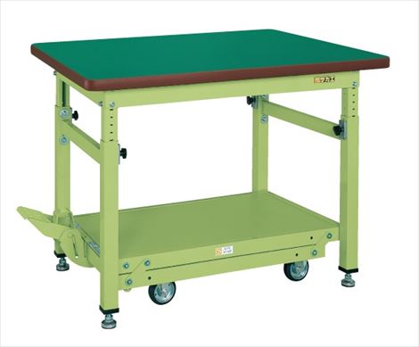サカエ 重量作業台ＴＫＷタイプ（ペダル昇降移動式） TKW-128FD 035820 ※法人向け 個人宅配送不可