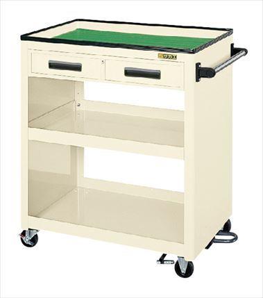 サカエ パネルワゴン（天板皿型・引出し・フットブレーキ付） PKW-4CBRI 020890 ※法人向け 個人宅配送不可
