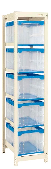 サカエ コンテナラックケース（単体・コンテナ５０ＢＴＭ付） CR-50BLN 140559 ※法人向け 個人宅配送不可