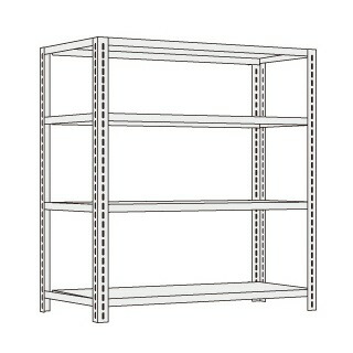 販売店仕合わせ（首尾一貫した耐荷重：８０ｋｇ／段・４段手合い） SHR-2214P 171185 ※法人向け 人間宅送りとどける不可