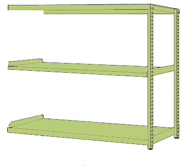 サカエ ＲＫラック（連結・均等耐荷重：２５０ｋｇ／段・３段タイプ） RKN-5753R 171466 ※法人向け 個人宅配送不可
