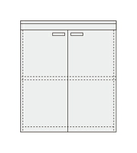 サカエ ピットイン（キャビネット・天板付） PN-F92W 251736 ※法人向け 個人宅配送不可