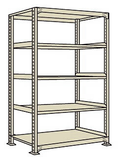 【貨物輸送都度積もり書き 】ラークラック（１５０ｋｇ／段・単体・高さ１８００粍・５段） RLW-1515 183014 ※法人向け 人間宅送りとどける不可