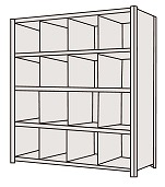 【貨物輸送都度積もり書き 】サカエ 商いもの棚ＬＪ型（１２０ｋｇ／段・高さ２１００粍・５段印字機） LJ2715 204176 ※法人向け 人間宅送りとどける不可