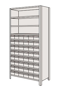 【送料都度見積 】サカエ 物品棚ＬＥＫ型樹脂ボックス LEK2112-48T 204294 ※法人向け 個人宅配送不可
