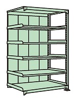 【送料都度見積 】サカエ ラークラックパネル付（１５０ｋｇ／段・連結・６段タイプ） PRLG-2746R 183363 ※法人向け 個人宅配送不可