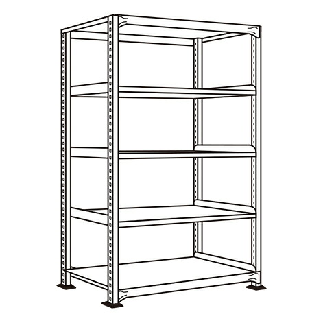 【貨物輸送都度積もり書き 】ラークラック（１５０ｋｇ／段・単体・高さ２１００粍・５段） RLS-2345 198364 ※法人向け 人間宅送りとどける不可