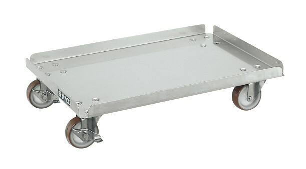 ステンレス鋼入れもの手押し車（ＳＵＳ３０４・ナイロンウレタン車） SUC-50D 082060 ※法人向け 人間宅送りとどける不可