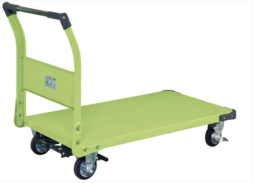 サカエ 特製四輪車（４００ｋｇ手合い・フットブレーキ付） TAN-66BR 211226 ※法人向け 人間宅送りとどける不可 はしご・作業台-作業台
