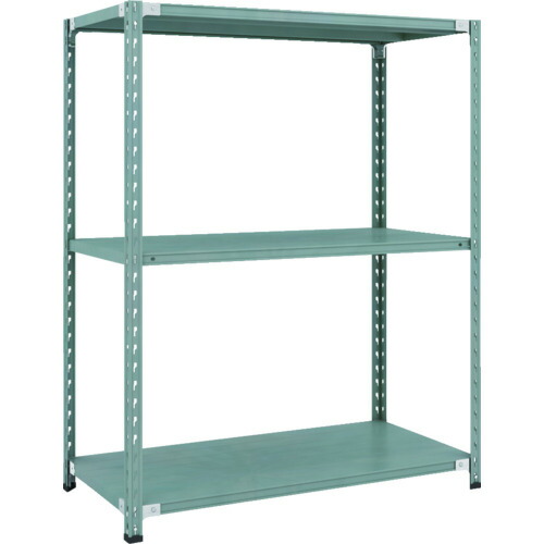 TRUSCO CB型セミボルトレス軽中量棚 1200X600XH1500 3段 グリーン CB-5463-GN|TONTON店